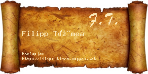 Filipp Tímea névjegykártya